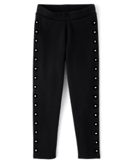 Girls Studded Winter Warm Leggings