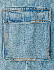 Girls Rhinestone Baggy Cargo Jeans