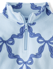 Girls Print Microfleece Half Zip Pullover
