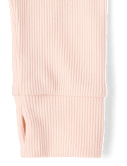Girls Sueded Rib Henley Top