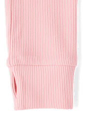 Girls Sueded Rib Henley Top