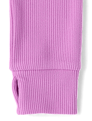 Girls Sueded Rib Henley Top