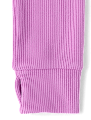 Girls Sueded Rib Henley Top