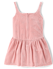 Girls Glitter Bow Velour Bubble Dress
