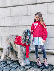 Girls Sequin Bow Sweater