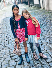 Girls Sequin Bow Sweater