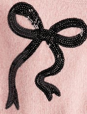 Girls Sequin Bow Sweater