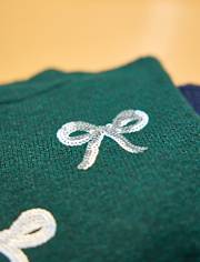 Girls Sequin Bow Sweater