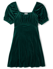 Womens Matching Family Velour A-Line Dress