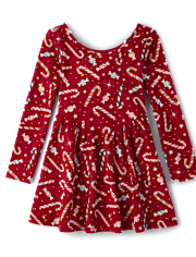 Girls Holiday V-Waist Dress