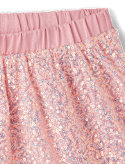 Girls Sequin Tiered Skirt