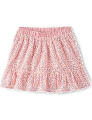 Girls Sequin Tiered Skirt