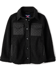 Girls Sherpa Shacket