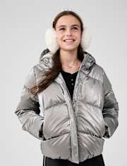 Girls High Shine Microfleece Lined Puffer Jacket