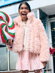 Girls Faux Fur Coat