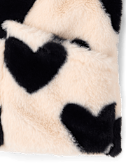 Girls Heart Faux Fur Coat