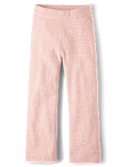 Girls Waffle Knit Wide Leg Lounge Pants