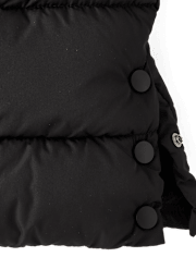 Girls Faux Fur Lined Long Puffer Jacket