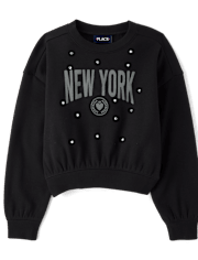 Sweat-shirt chaud d'hiver orné pour filles