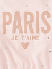 Sweat-shirt chaud d'hiver orné pour filles