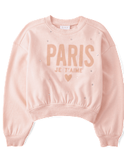 Sweat-shirt chaud d'hiver orné pour filles