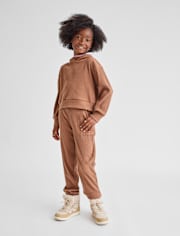 Girls Plush Rib Hoodie