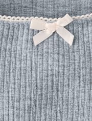 Girls Ribbed Lettuce Top