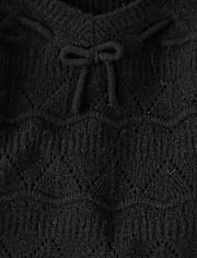 Pull à nœud en pointelle pour fille