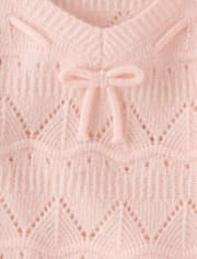 Pull à nœud en pointelle pour fille
