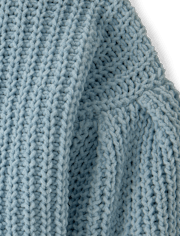 Girls Shaker Stitch Chenille Sweater