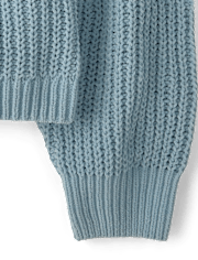 Girls Shaker Stitch Chenille Sweater