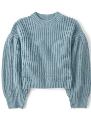 Girls Shaker Stitch Chenille Sweater