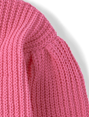 Girls Shaker Stitch Chenille Sweater