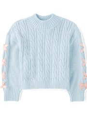 Girls Ribbon Cable Knit Sweater