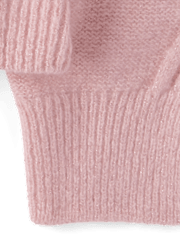 Girls Cable Knit Cropped Chunky Sweater