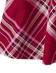 Girls Plaid V-Waist Dress