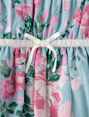 Girls Floral Chiffon Babydoll Dress