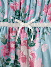 Girls Floral Chiffon Babydoll Dress