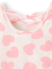 Baby And Toddler Girls Heart Bow Back Dress