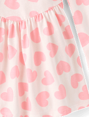 Baby And Toddler Girls Heart Bow Back Dress