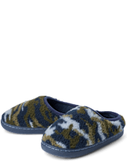 Boys Camo Puff Slipper