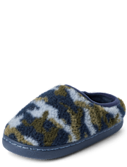 Boys Camo Puff Slipper