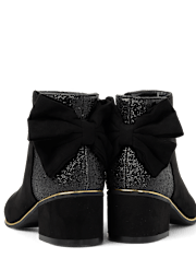 Girls Glitter Bow Booties
