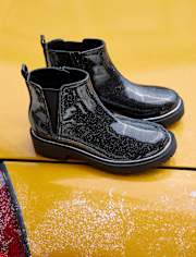 Girls Glitter Chelsea Boots