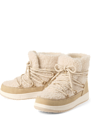 Girls Sherpa Bungee Booties