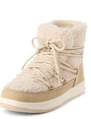 Girls Sherpa Bungee Booties