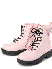 Girls Hello Kitty® Charm Lace Up Boots
