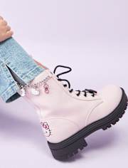 Girls Hello Kitty® Charm Lace Up Boots