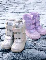 Girls Iridescent All Weather Boots