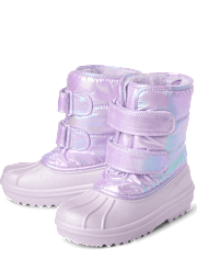 Girls Iridescent All Weather Boots